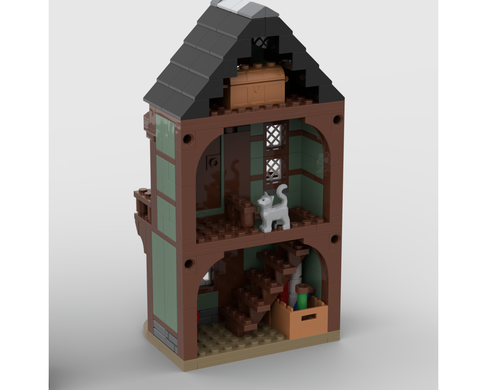 MOC-109203 Medieval Alley's Inn Model 551 Pieces Good Quality