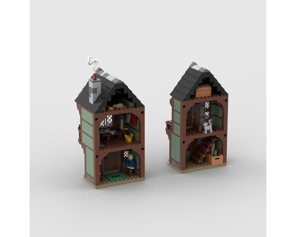 Set Costruzioni MOC-109203 Locanda Medievale 551 Pezzi Per Bambini 9+ Compatibile Lego