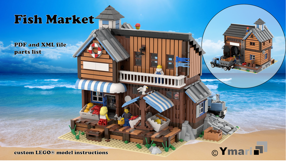 LEGO MOC Fishmarket by ymarilego Rebrickable Build with LEGO