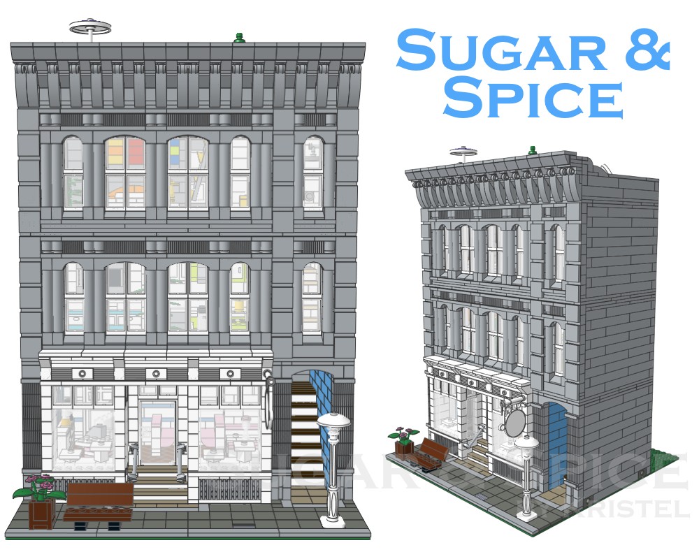 Street sight moc 10934 sugar and spice by kristel mocbrickland 1 Street sight moc 10934 sugar and spice by kristel mocbrickland