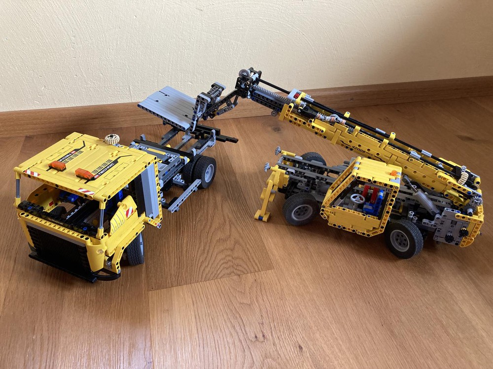 LEGO MOC 42009 C - Telehandler with Truck by Stinkwell_exhaust_creations Rebrickable - Build with LEGO