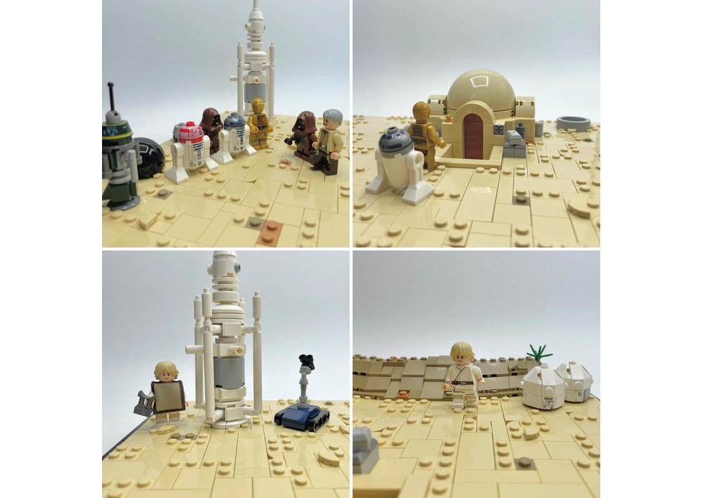LEGO MOC Tatooine Lars Homestead Diorama MOC by thecreatorrmocs