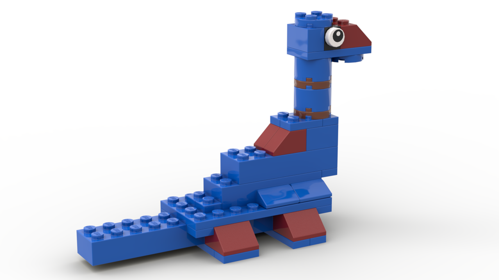 LEGO MOC 11016 Blue dinosaur by Lenarex | Rebrickable - Build with LEGO