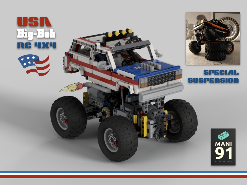 LEGO MOC USA Bob" Monster Truck by Mani91 | Rebrickable - Build with LEGO