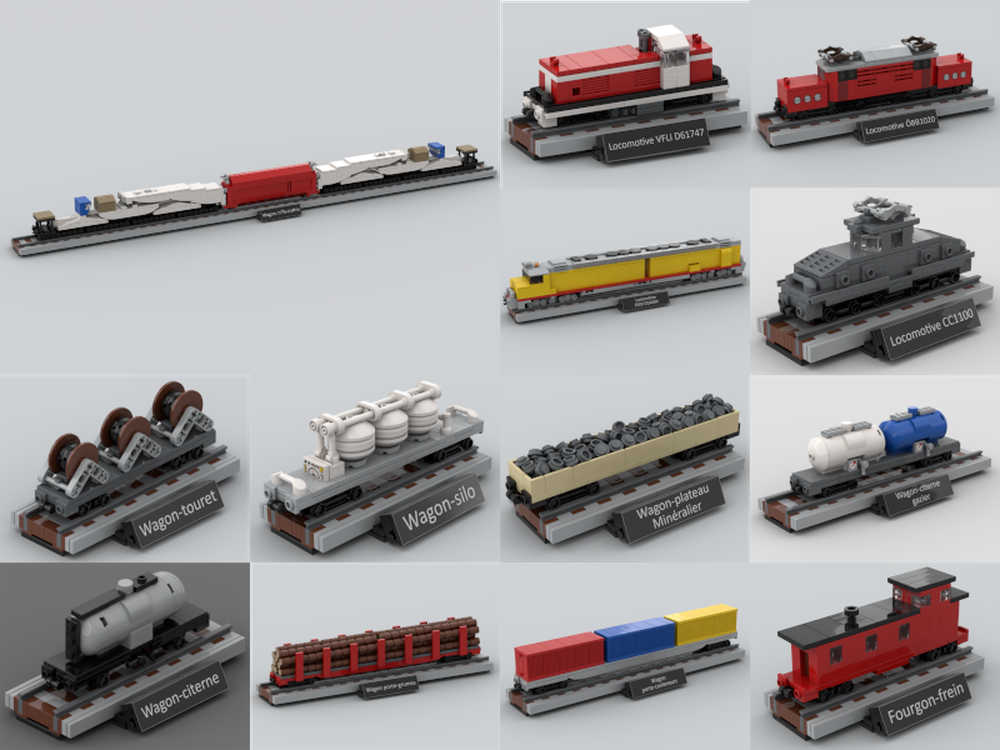 LEGO MOC of trains - 1/55 by Thierry | Rebrickable - Build with LEGO