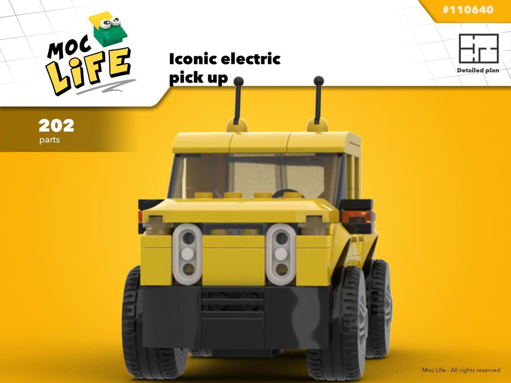 LEGO MOC Iconic electric pick up truck by MocLife | Rebrickable - Build ...