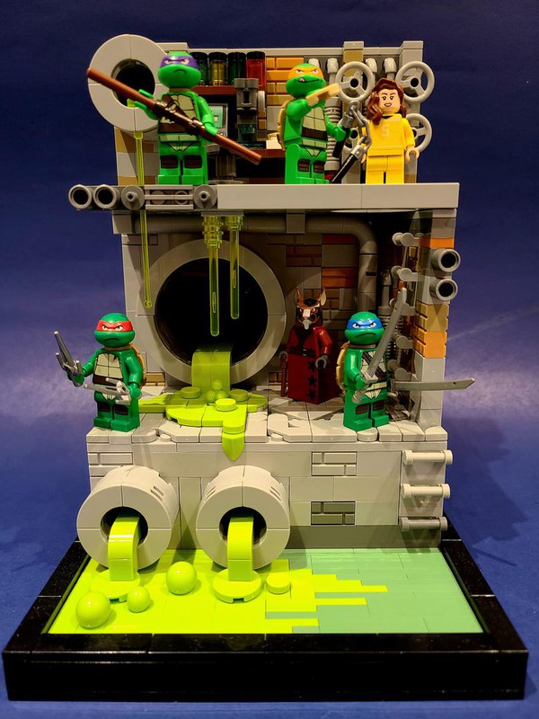 LEGO MOC TMNT Sewer Diorama - Ninja Turtles by Rebrickable - with LEGO