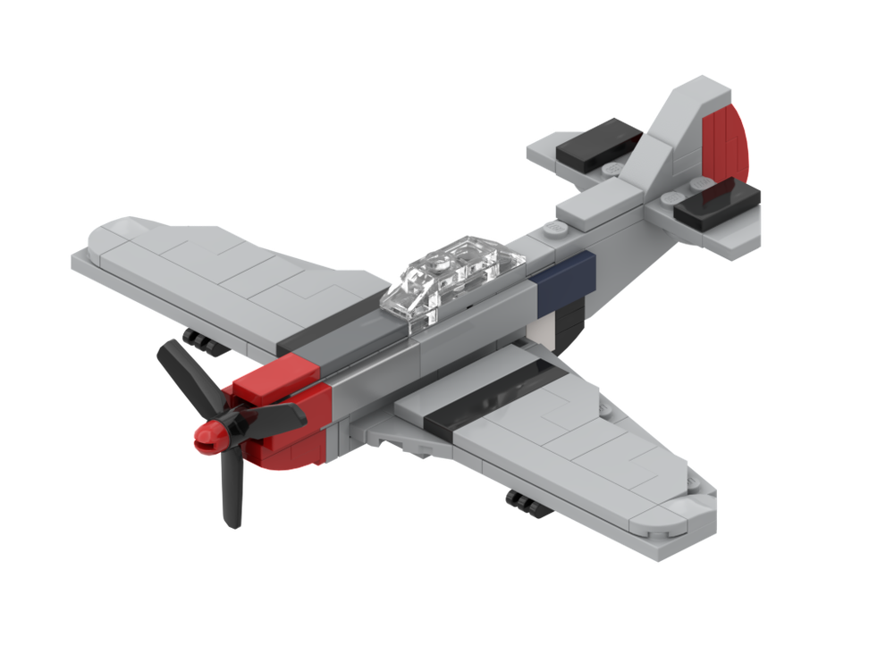 LEGO MOC P 51 Mustang Kiss Me Kate by DrunkleWade Rebrickable Build with LEGO