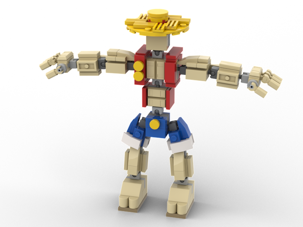 LEGO MOC Luffy posable figure! One piece by Bababricksheep