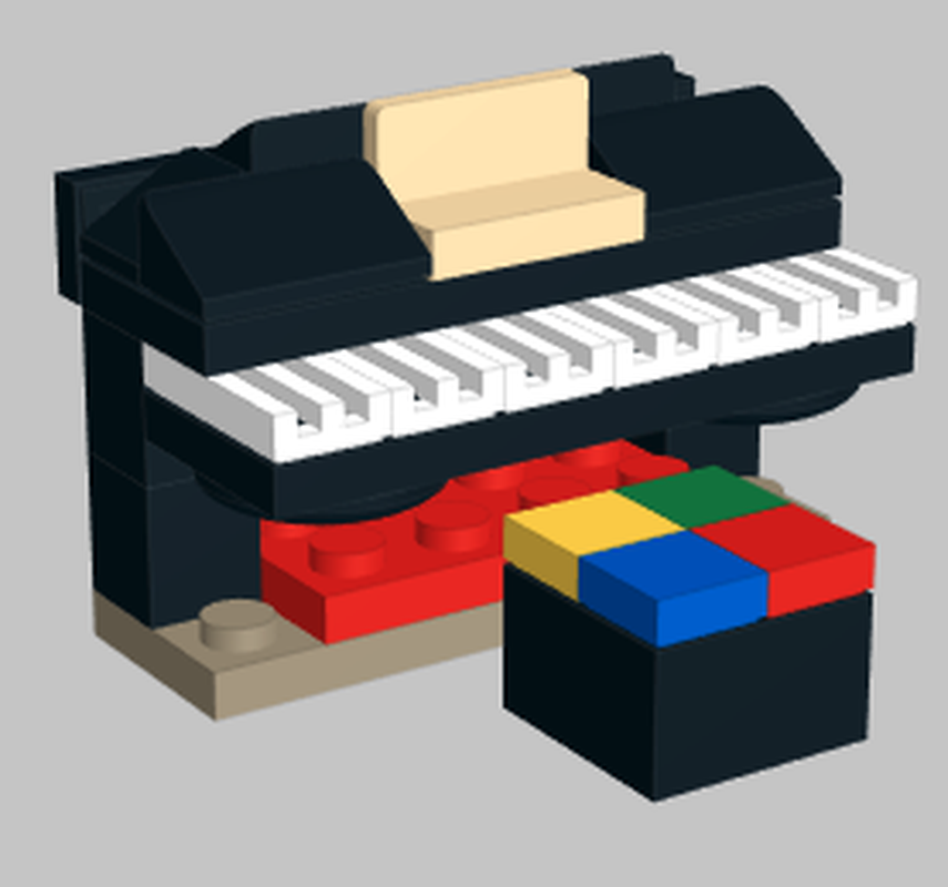 LEGO MOC Lego Keyboard by LegoLuke13 Rebrickable Build with LEGO