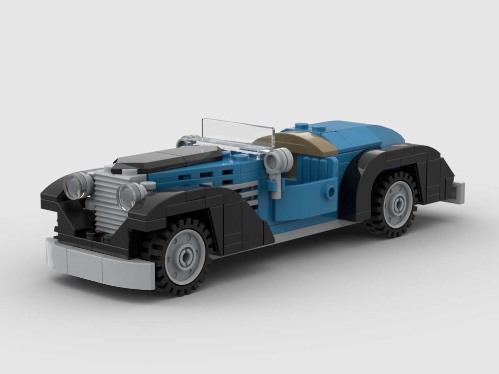 LEGO MOC Classic azure car by DynaMOC | Rebrickable - Build with LEGO