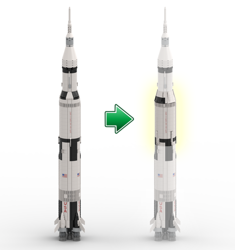craft krokodille gateway LEGO MOC Saturn V S-II Upgrade Kit by ScaleModelBuilds | Rebrickable -  Build with LEGO