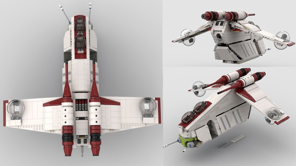 LEGO MOC lego Republic gunship by gunshipdaisuki Rebrickable Build