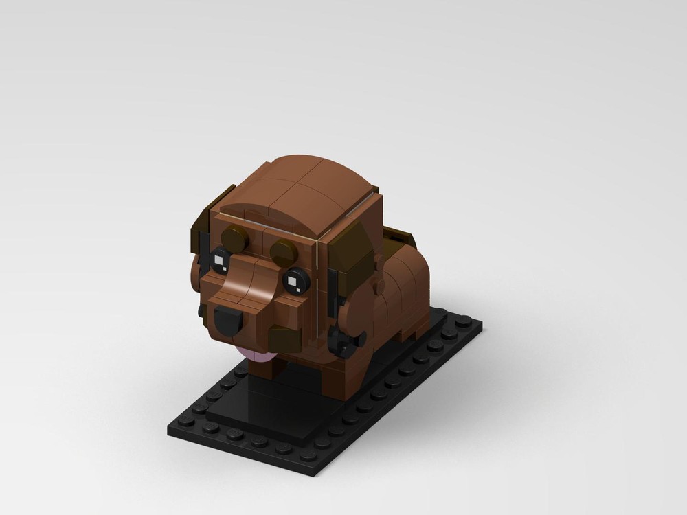 LEGO MOC Brickheadz Dachshund (Sausage) Dog by princessnix Rebrickable Build with LEGO