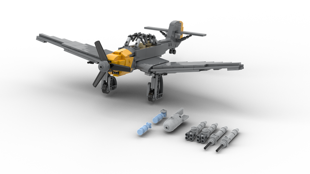 LEGO MOC Junkers Ju-87 (Minifig scale 1:42) by Qwinter 