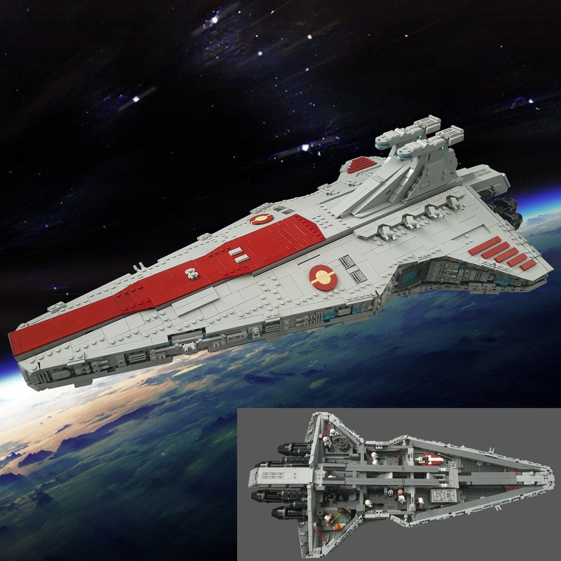 LEGO MOC Venator-class Destroyer (with interior) - Clone Wars by Bruxxy | - Build with LEGO