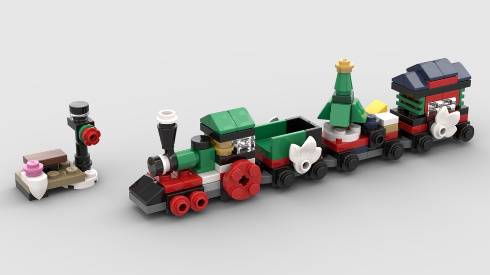 LEGO MOC Mini 10254 Winter Train christromans | Rebrickable Build with LEGO