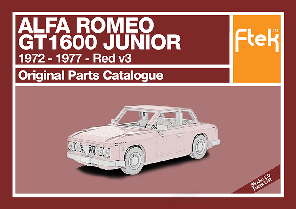 LEGO MOC Alfa Romeo GT1600 '72-'77 Original Parts Catalogue by Ftek_Blocks  | Rebrickable - Build with LEGO