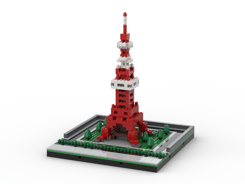 Kondensere kompleksitet træk uld over øjnene LEGO MOC Tokyo Tower (Micro Build) by gvrmakes | Rebrickable - Build with  LEGO