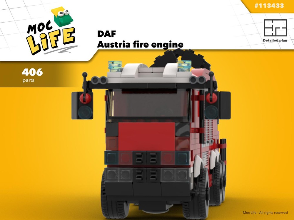 LEGO MOC DAF Austria fire engine by MocLife | Rebrickable - Build with LEGO