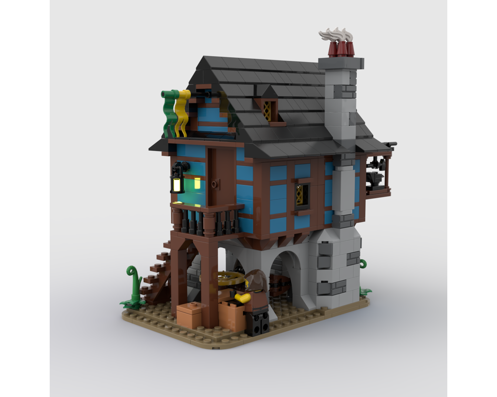 LEGO MOC Medieval Alley's Blacksmith by bricks_fan_uy | Rebrickable ...