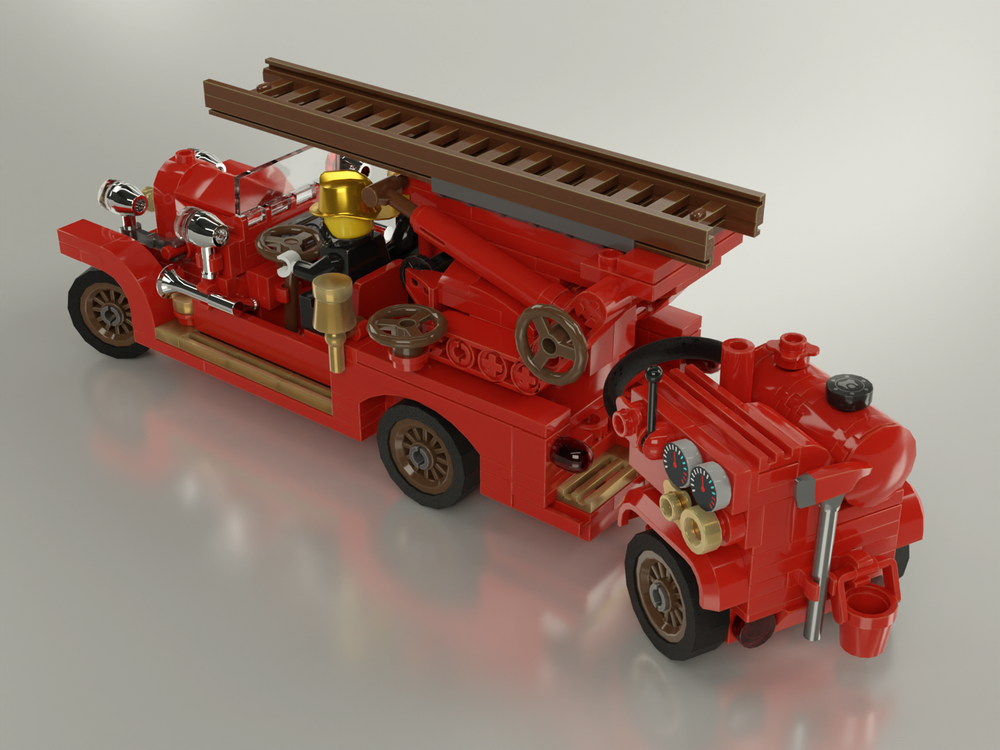 LEGO MOC Vintage Fire Engine by Dongeraldo | Rebrickable - Build with LEGO