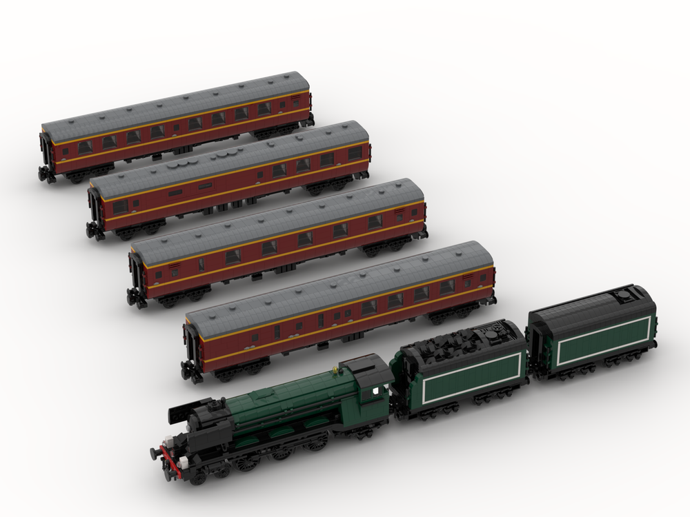 LEGO MOC Scotsman Passenger Train (8w) by copernicus508 | Rebrickable - with LEGO