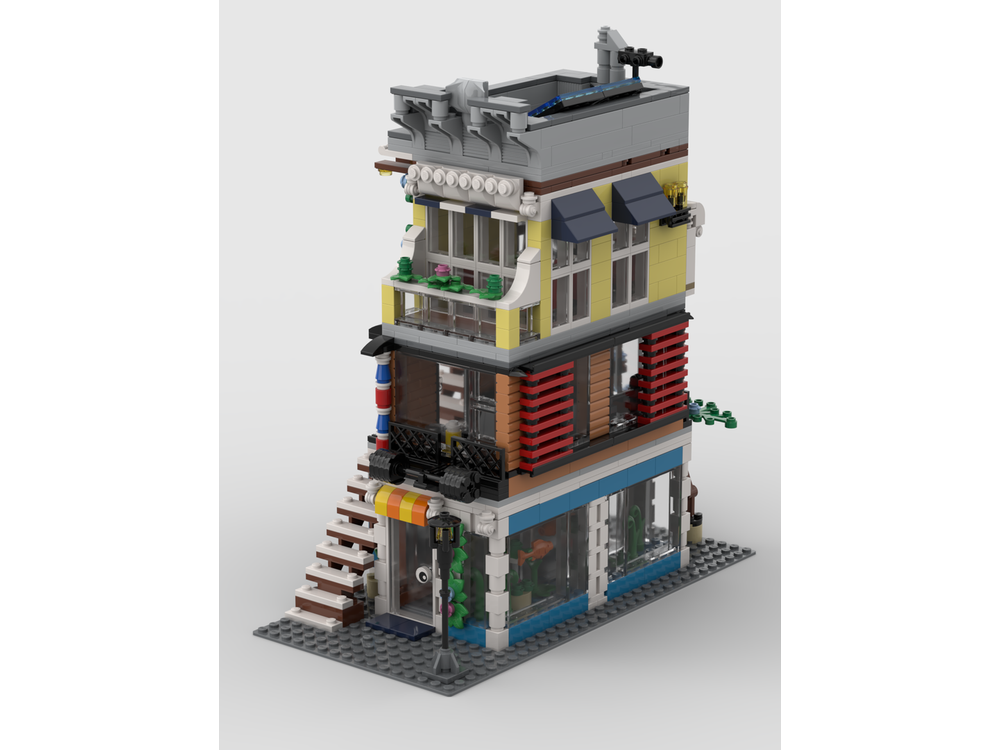 Lego Moc Pet Store And Barber Shop By Noobricks 