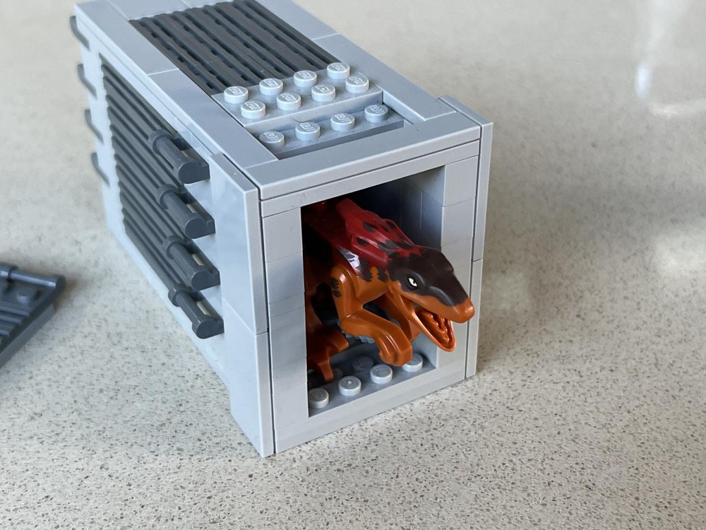 Lego Moc Jurassic Park Velociraptor Cage By Pickanyusername Rebrickable Build With Lego 1169