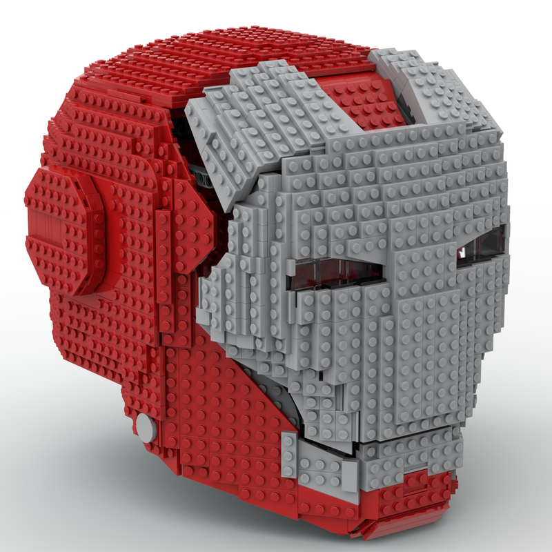 LEGO MOC Wearable Iron Man helmet grey by tomtoms_design
