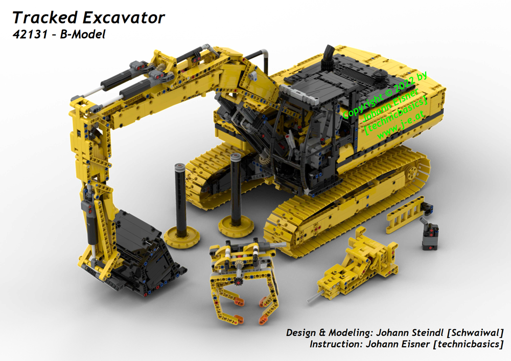 arv Guinness skære ned LEGO MOC Tracked Excavator by technicbasics | Rebrickable - Build with LEGO