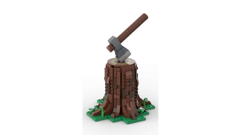 LEGO MOC-115342 Axe in stump by barsim70 | Rebrickable - Build