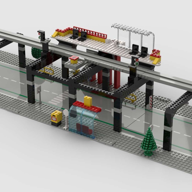 LEGO MOC Monorail Station by Aviarius | Rebrickable - Build with LEGO