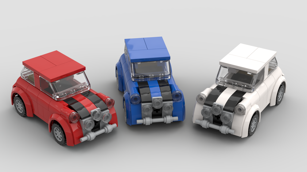 LEGO MOC - Mini Cooper (Austin Mini) Mk1 set of 3 from Movie, "The Italian by Pioneer4x4 | Rebrickable - Build with LEGO