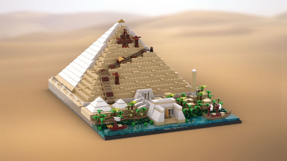 MOC LEGO - Building LEGO Great by the Pyramid with Rebrickable peme | - Build 21058 of