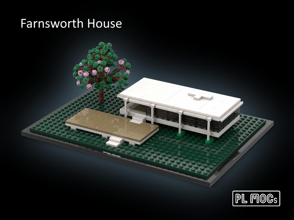 dårligt reservoir Rodet LEGO MOC Farnsworth House - 21054 The White House Alternative Build by PL  MOCs | Rebrickable - Build with LEGO
