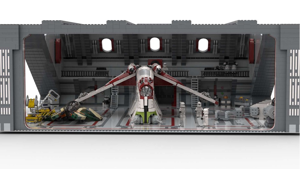 LEGO MOC Venator Hangar Clone Wars by The Brickening Rebrickable Build with LEGO