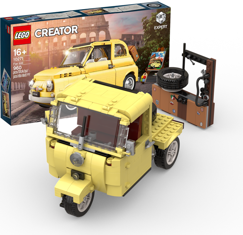 LEGO MOC Piaggio Ape 1965 from 10271/77942 Fiat 500 by DaapMechEng