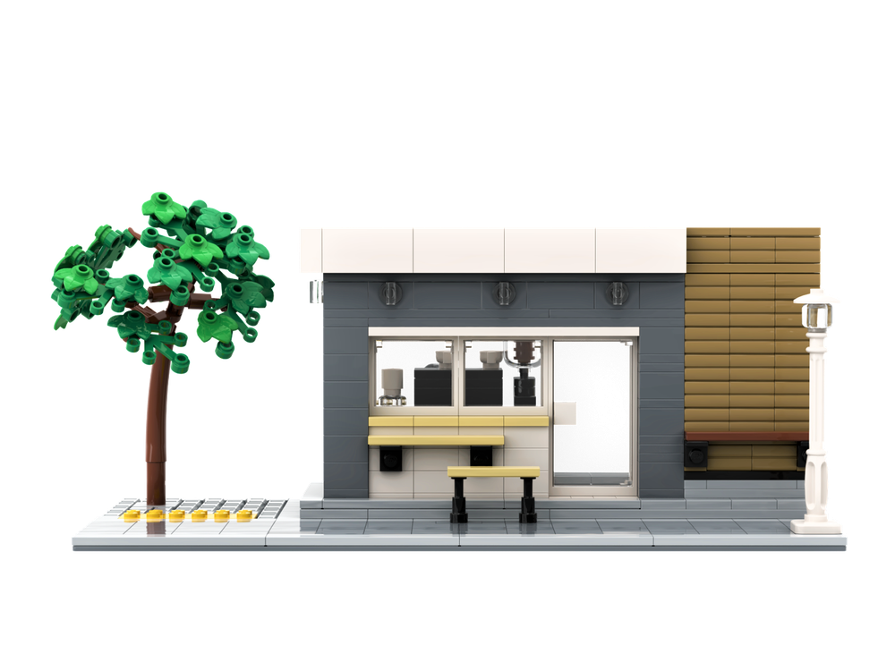 LEGO MOC A Mini Coffee Shop by macetoy Rebrickable Build with LEGO