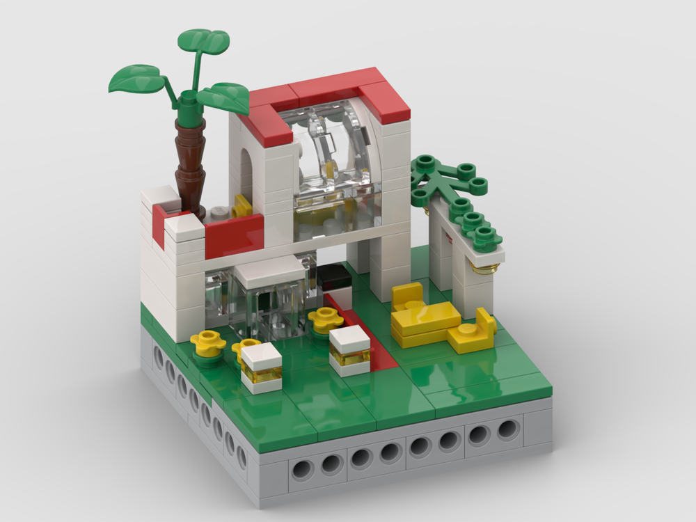 LEGO MOC 6376, 10037 - Breezeway Café (microscale version) by