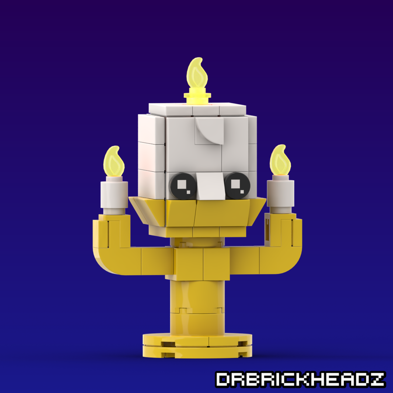 LEGO MOC Lumiere Beauty and the Beast Custom Brickheadz by