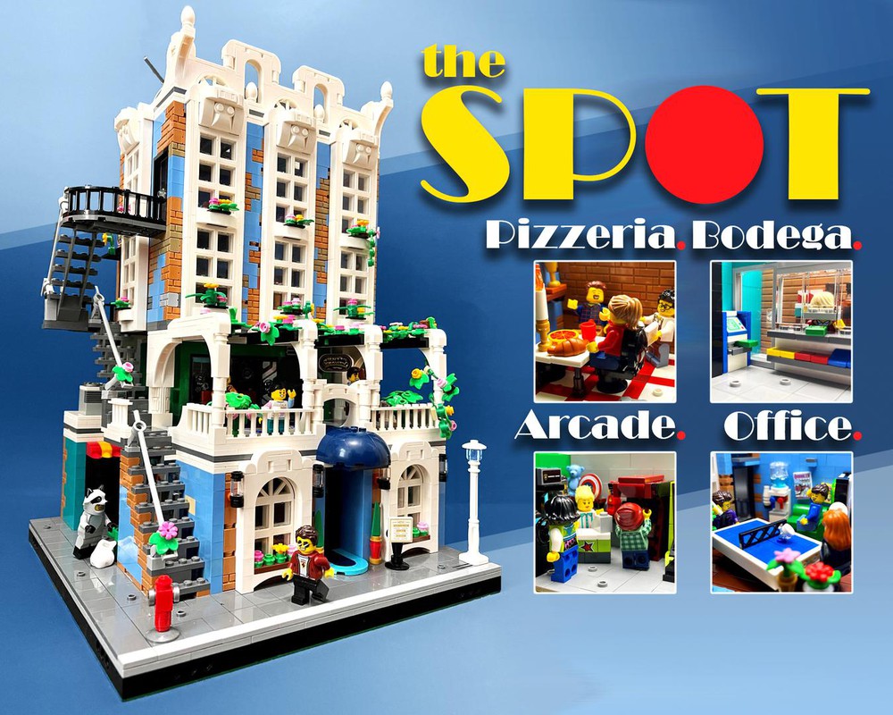 LEGO MOC The Spot - Pizzeria, Bodega, Arcade, & Office by IBrickedItUp | Rebrickable - Build with