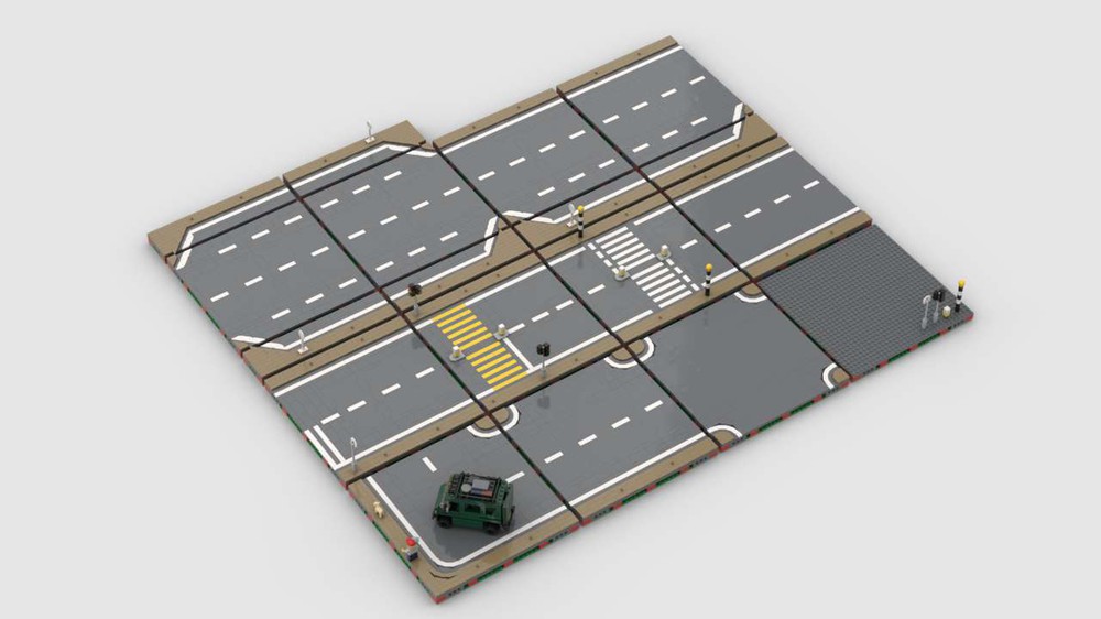 LEGO MOC MILS Roads System by doppiopug Rebrickable Build with