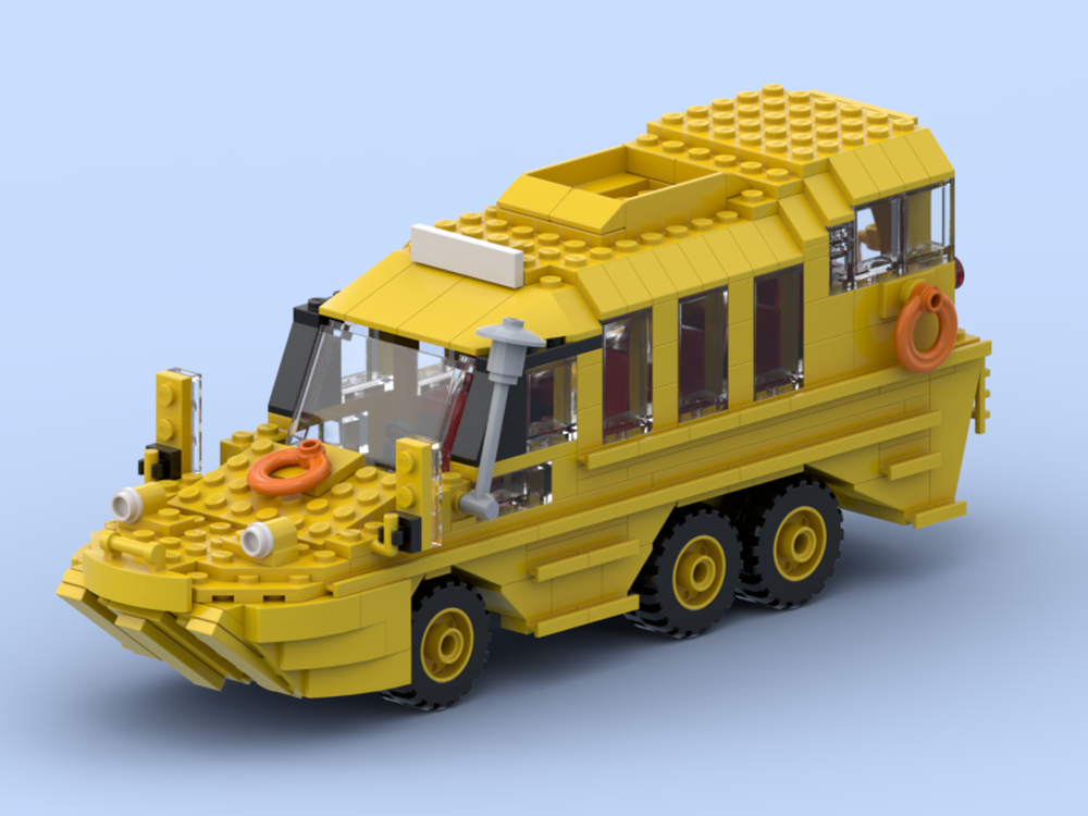 LEGO MOC Yellow DUKW Marine - Amphibious Tour Vehicle by jameshigson0512 | Rebrickable - with