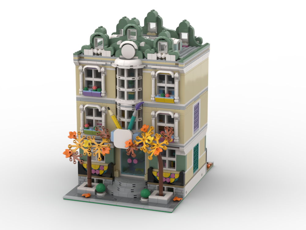 besøg lav lektier interview LEGO MOC Modular Art School by Legofan21 | Rebrickable - Build with LEGO
