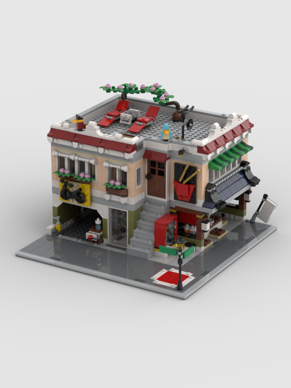 LEGO MOC Noodle Bike Shop Modular by KTBrickworks Rebrickable