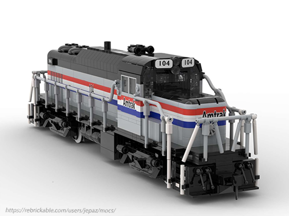 LEGO MOC Alco RS-3M Amtrak by jepaz | Rebrickable - Build with LEGO