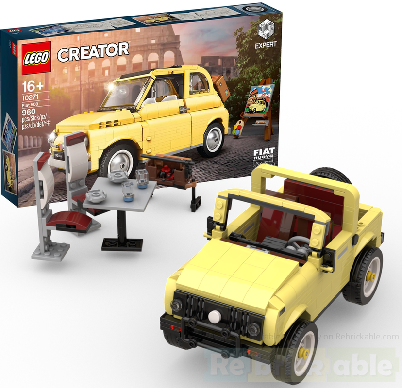 LEGO MOC Suzuki SJ410 from 10271/77942 Fiat 500 by DaapMechEng