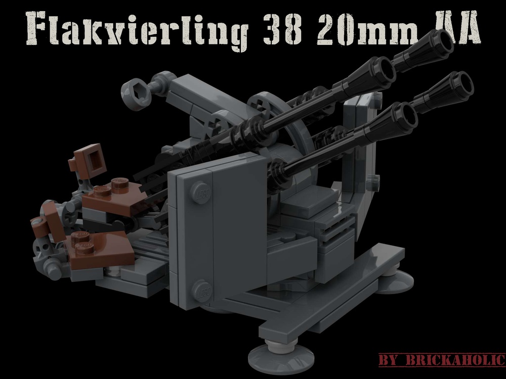 Lego Moc mm Flakvierling 38 Anti Aircraft Gun German Army Ww2 By Darcanj Rebrickable Build With Lego