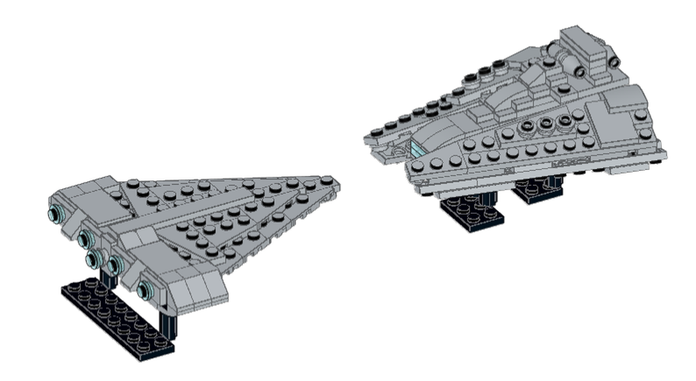 LEGO MOC Gladiator Class Destroyer and Quasar Fire Class Carrier